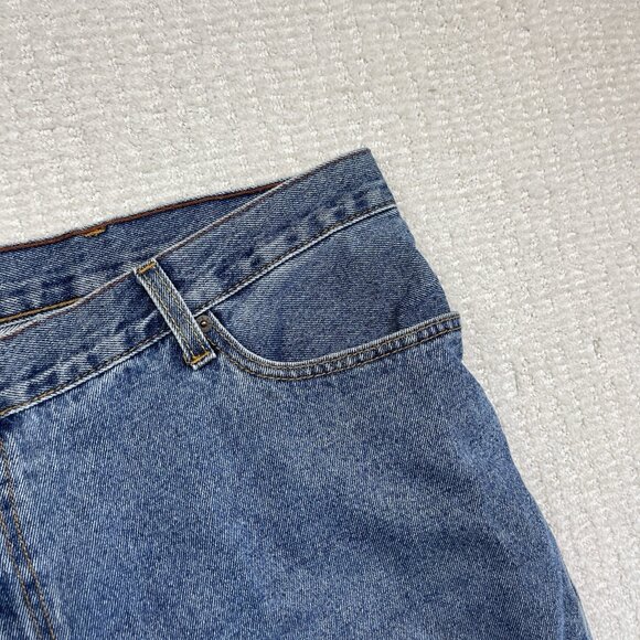Y2K Levi Strauss Signature Jean Shorts Waist Size 46 Relaxed Denim Skater Read - Picture 6 of 12